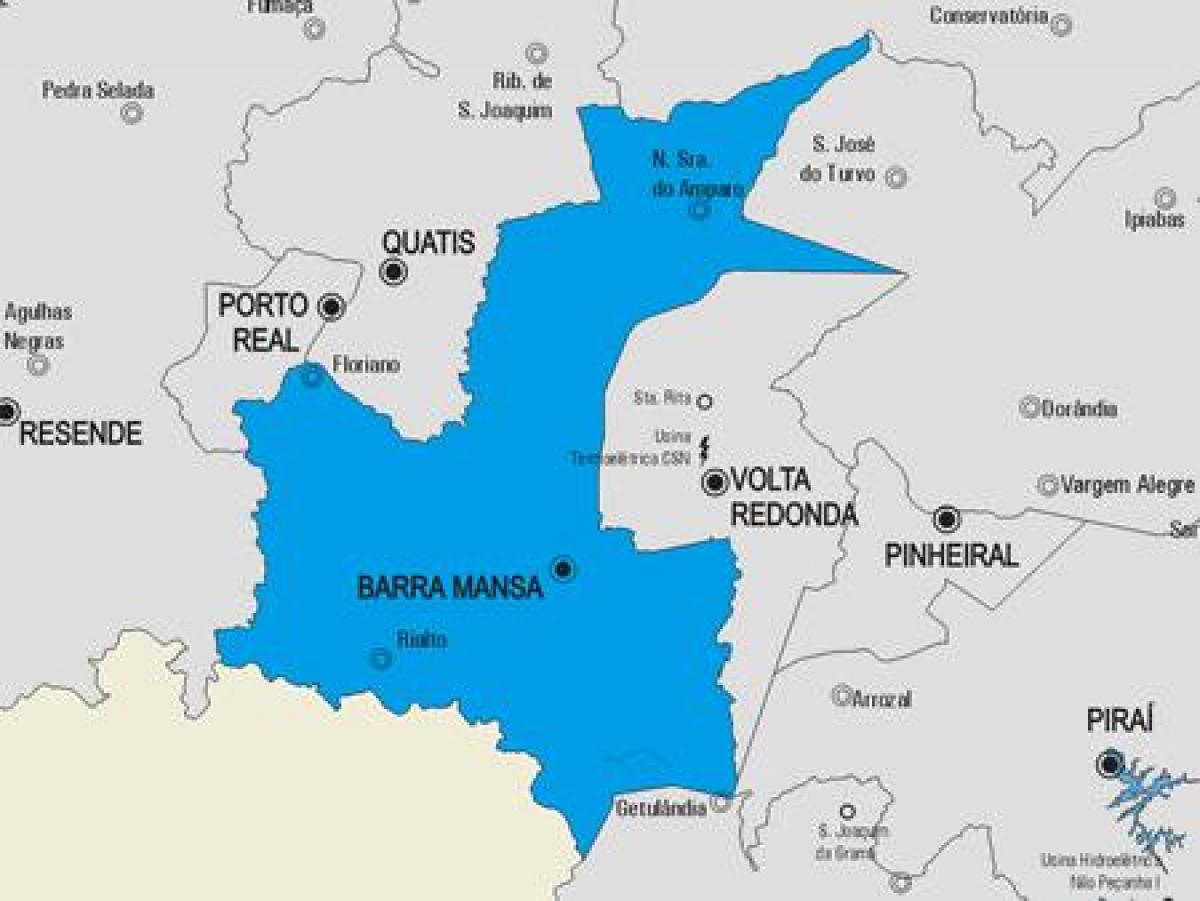 Mapa de Barra Mansa, municipio