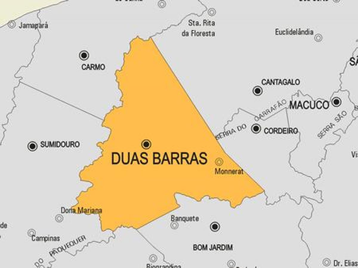 Mapa de Duas Barras municipio