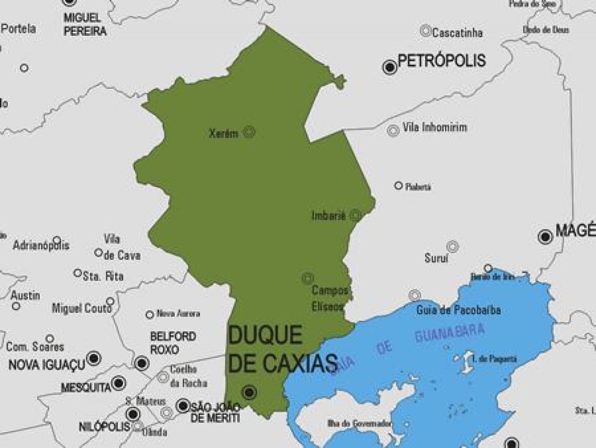 Mapa de Duque de Caxias municipio