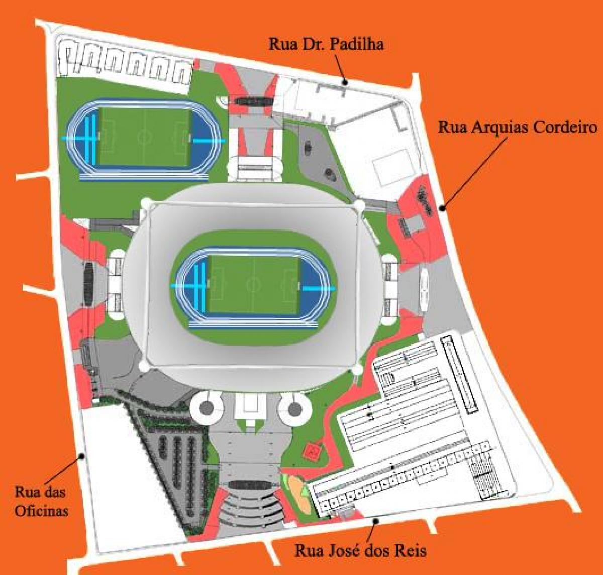 Mapa del estadio Engenhão