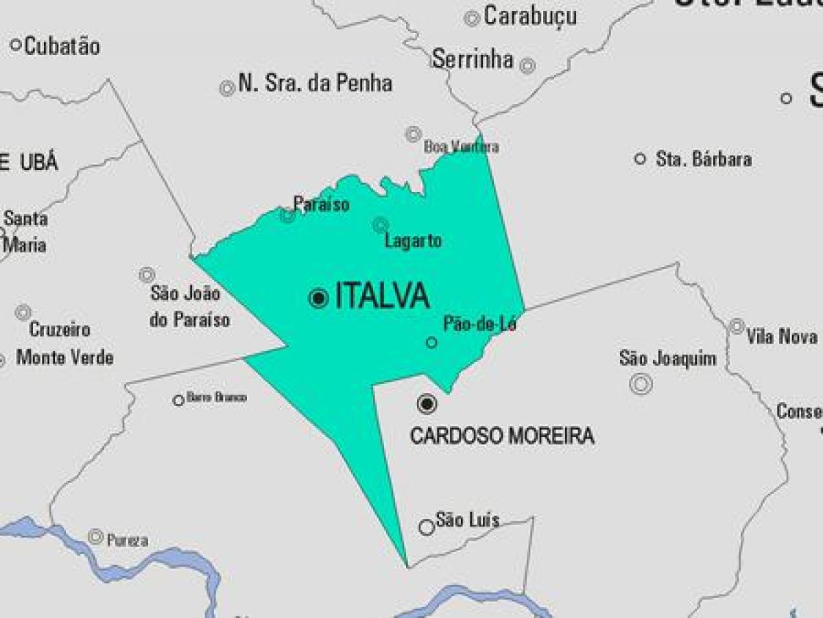 Mapa de Italva municipio