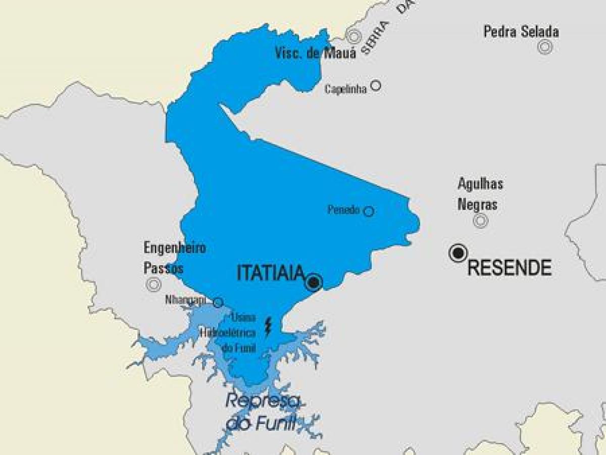 Mapa del municipio de Itatiaia