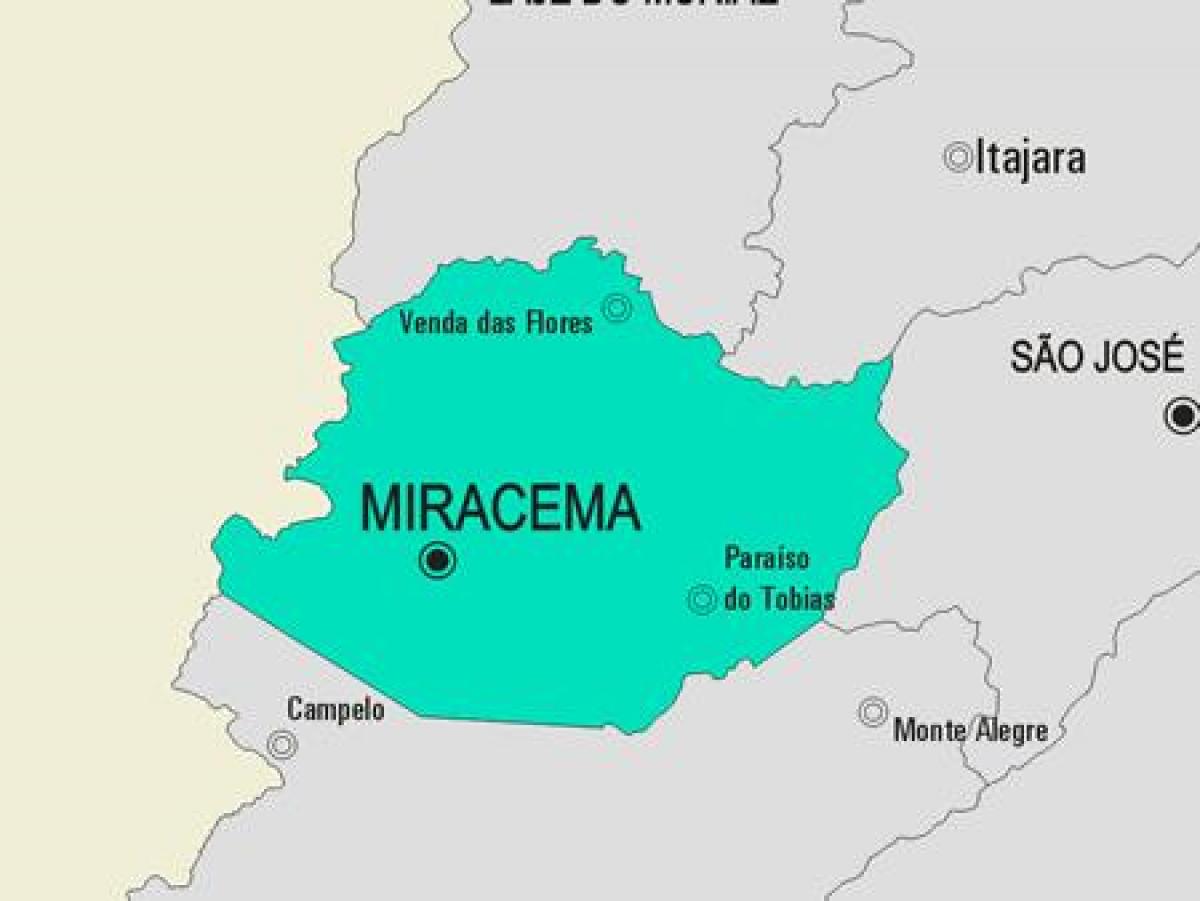 Mapa de Miracema municipio