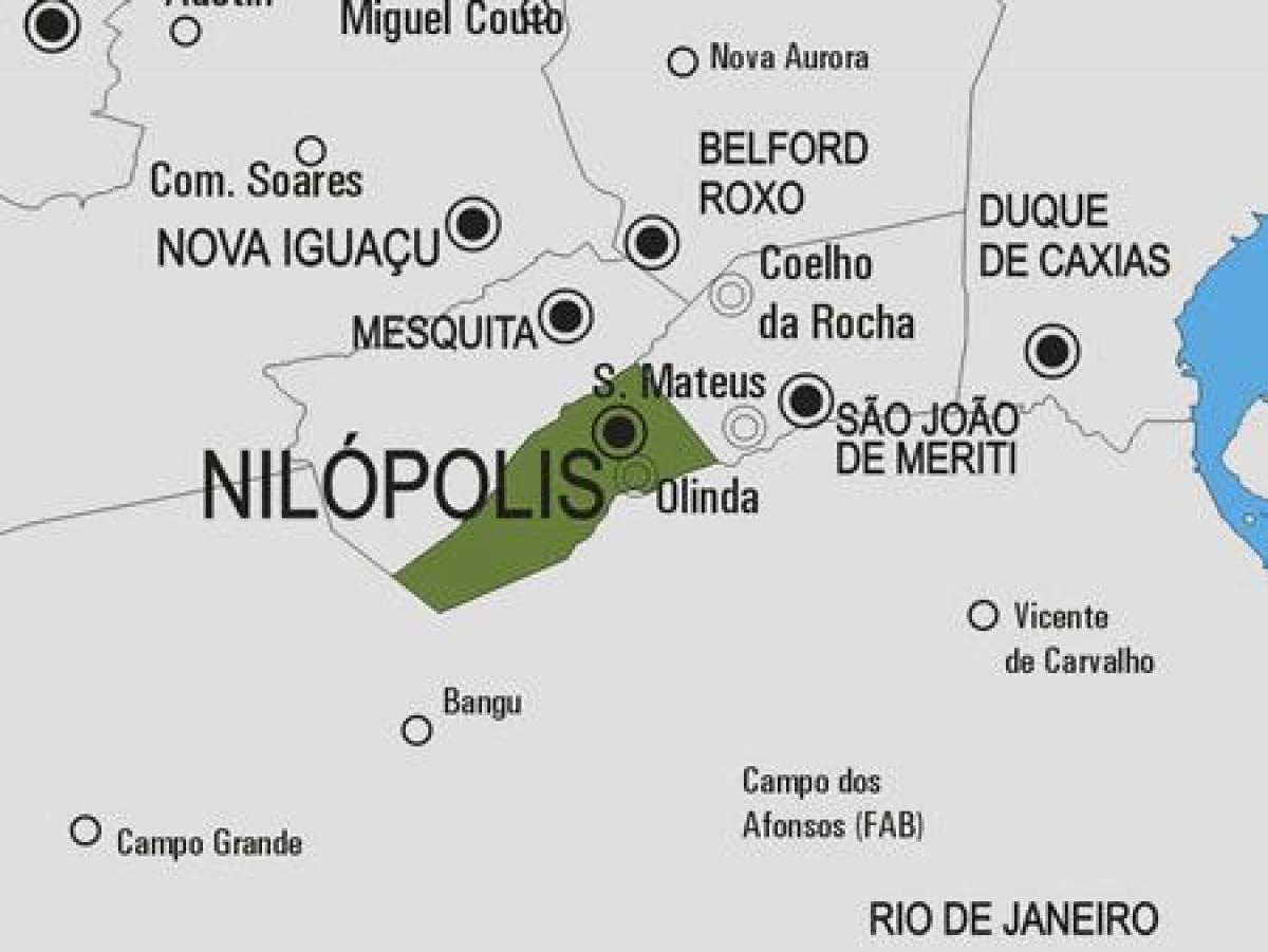 Mapa de Nilópolis municipio