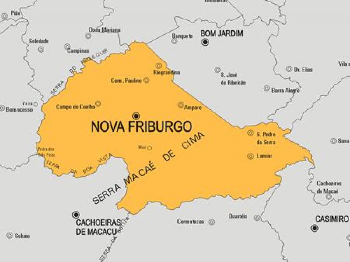 Mapa de Nova Friburgo municipio
