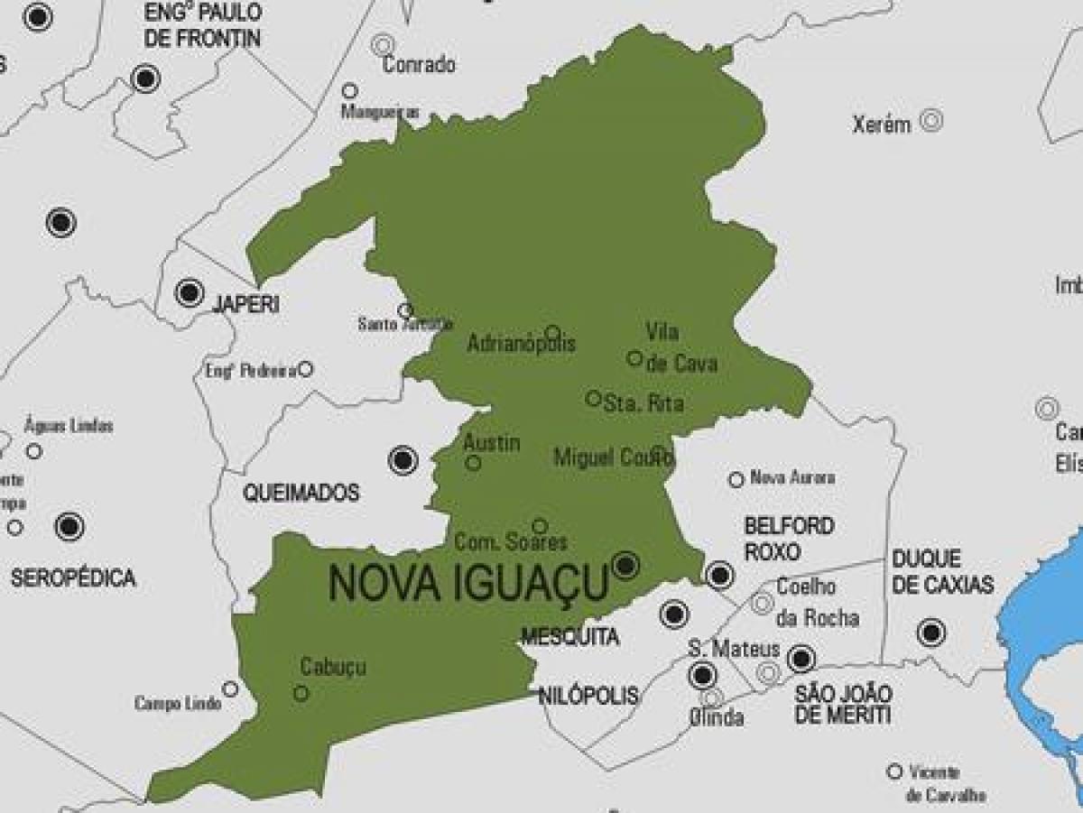 Mapa de Nova Iguaçu municipio