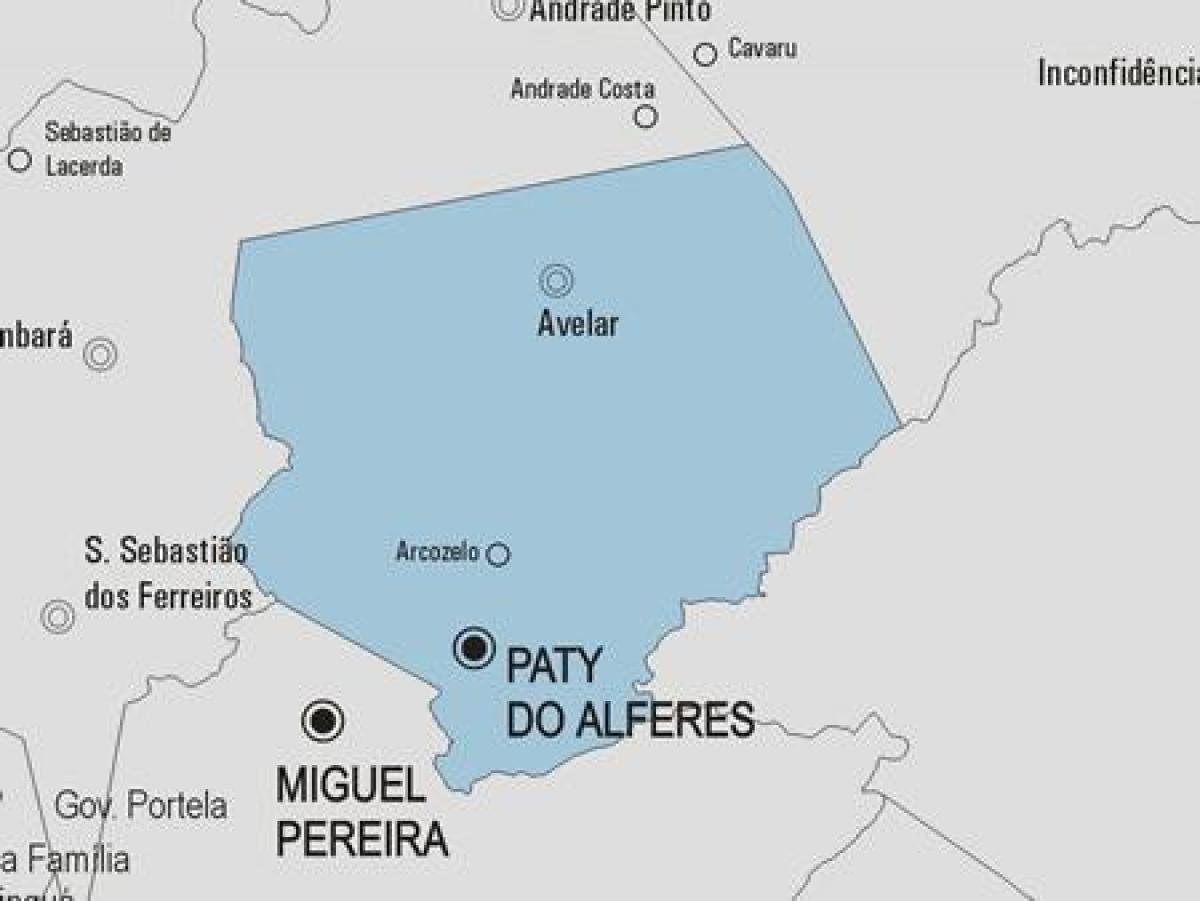 Mapa de Paty do Alferes municipio