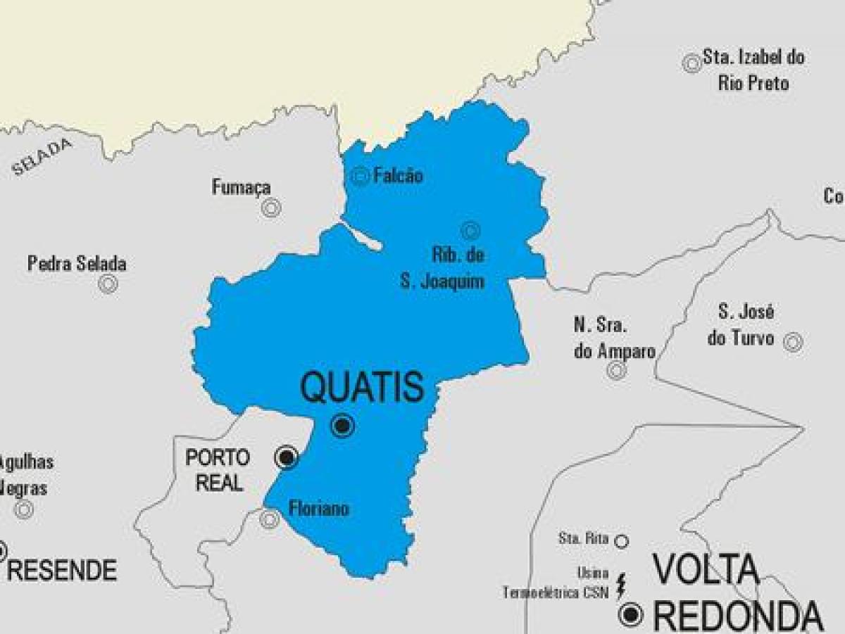 Mapa de Quatis municipio