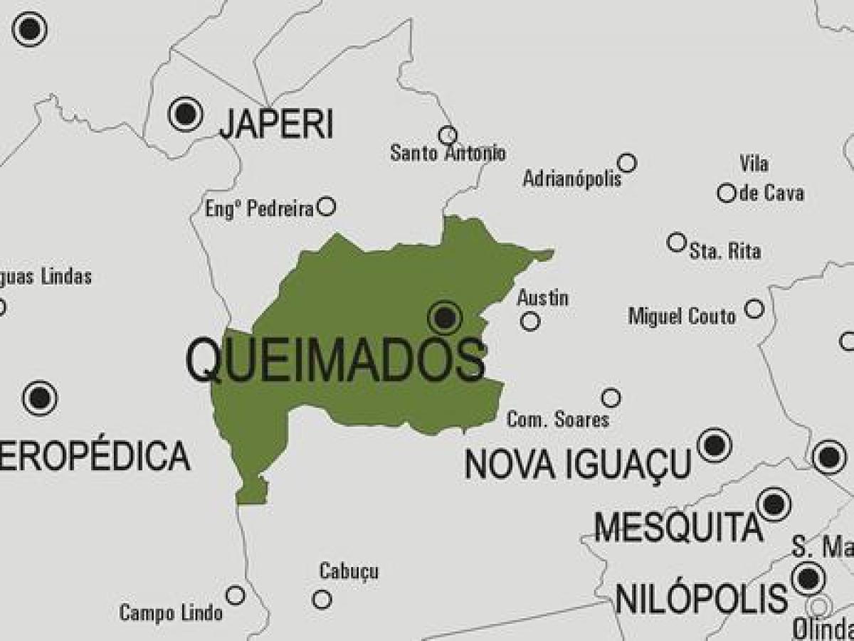 Mapa de Queimados municipio