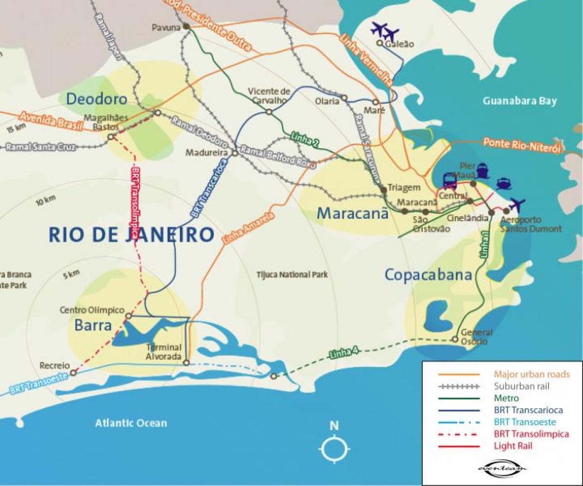 Mapa de Río de Janeiro aeropuertos