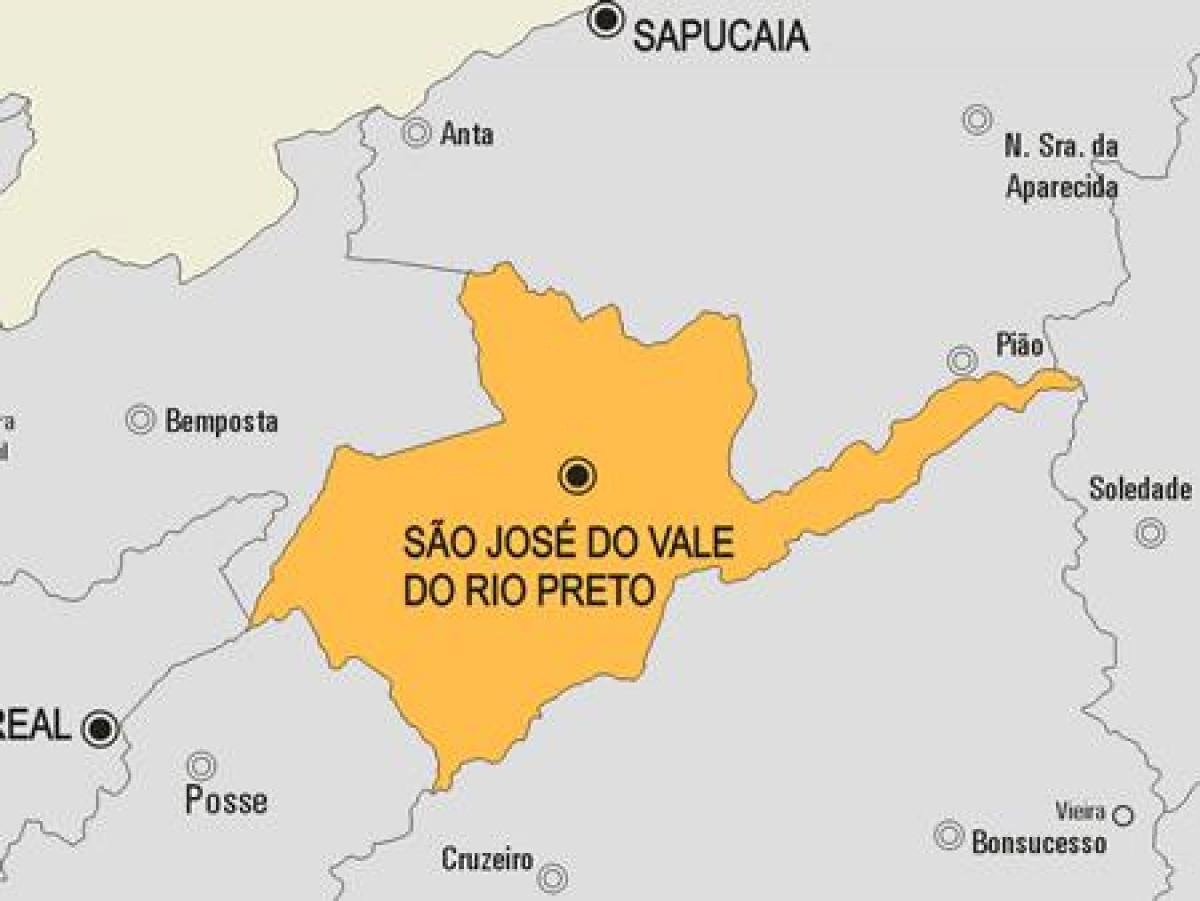 Mapa de la ciudad de São José do Vale do Rio Preto municipio