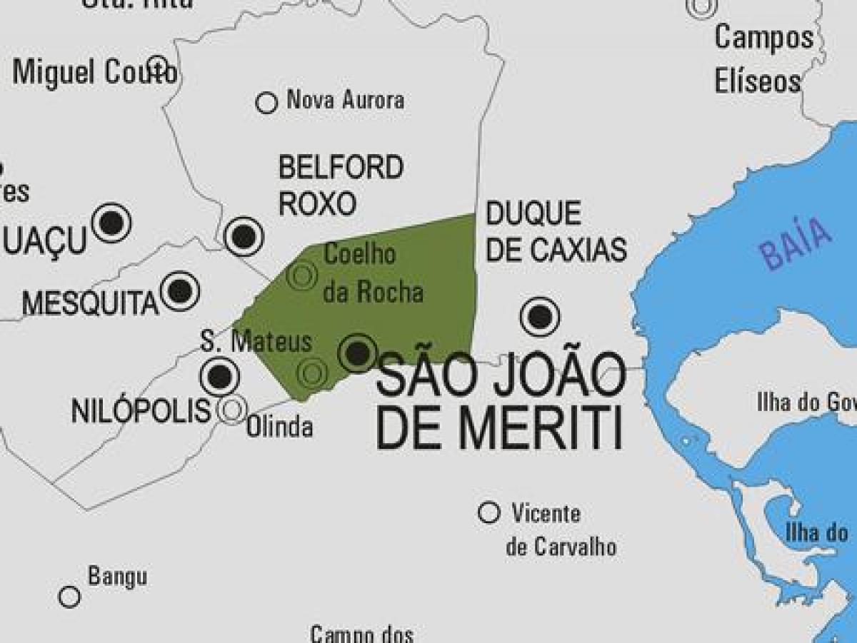 Mapa de São João de Meriti municipio