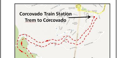 Mapa de tren de Corcovado