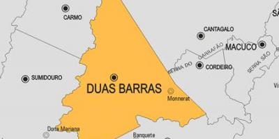 Mapa de Duas Barras municipio