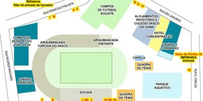 Mapa del estadio São Januário