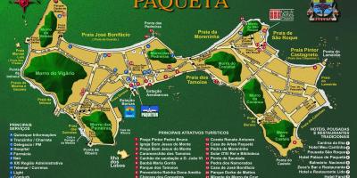 Mapa de la Isla de Paquetá