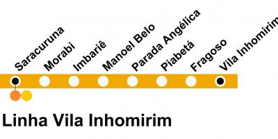 Mapa de la SuperVia de la Línea de Vila Inhomirim