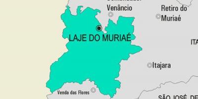 Mapa de Laje do Muriaé municipio