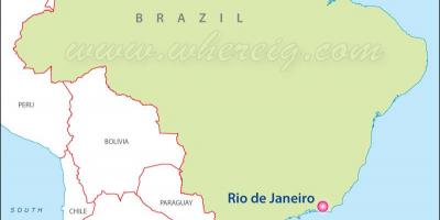 Mapa de Río de Janeiro en Brasil