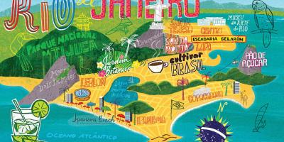 Mapa de Río de Janeiro fondo de pantalla