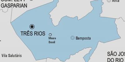Mapa de Três Rios municipio