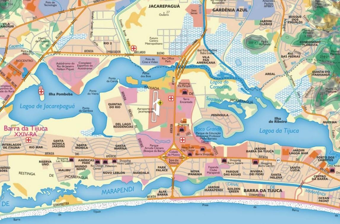 Mapa de aeropuerto de Jacarepaguá