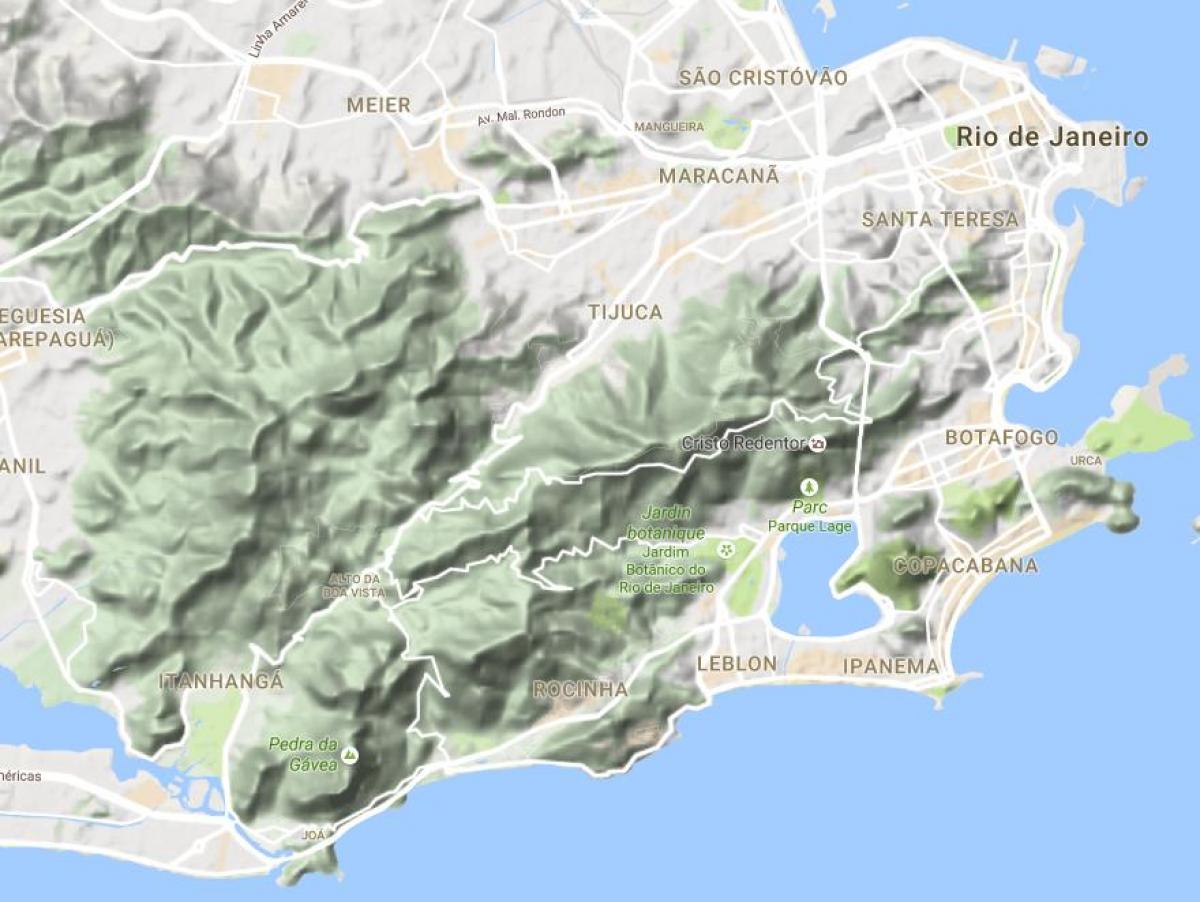 Mapa de alivio de Río de Janeiro