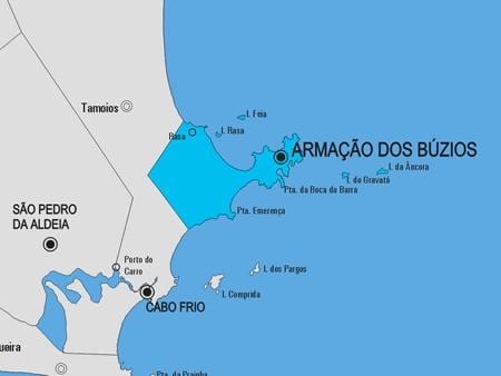 Mapa de Armação dos Búzios municipio