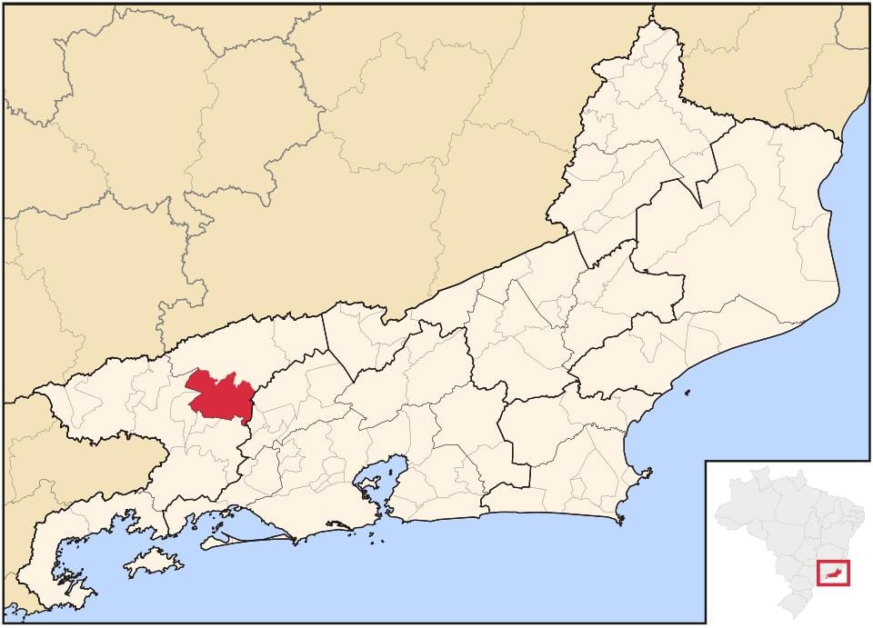 Mapa de Barra do Piraí