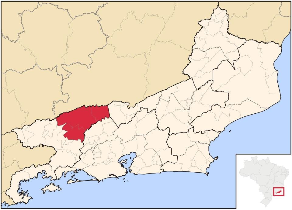 Mapa de Barra do Piraí
