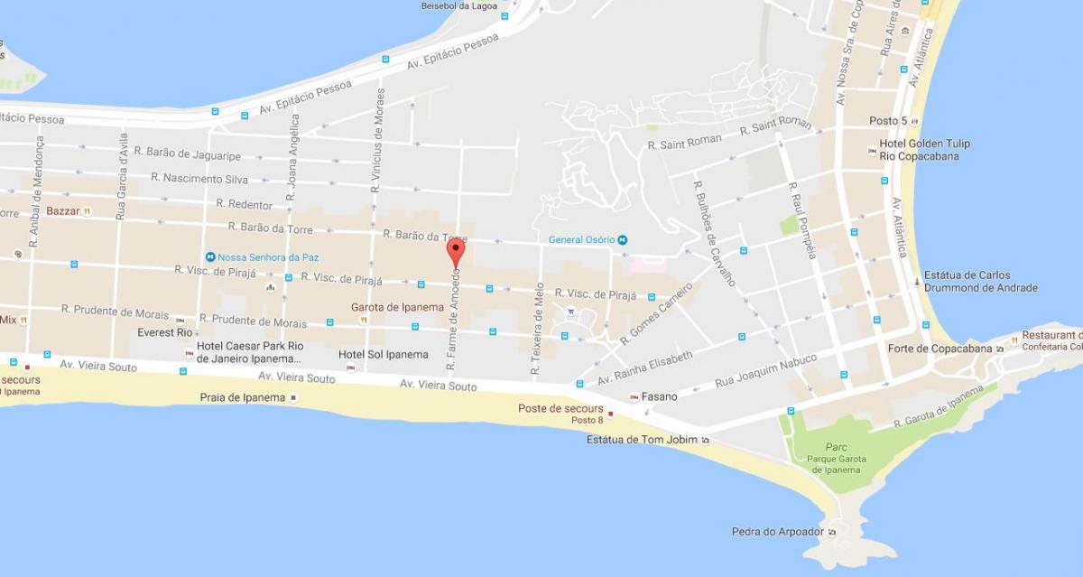 Mapa de barrio gay de Río de Janeiro