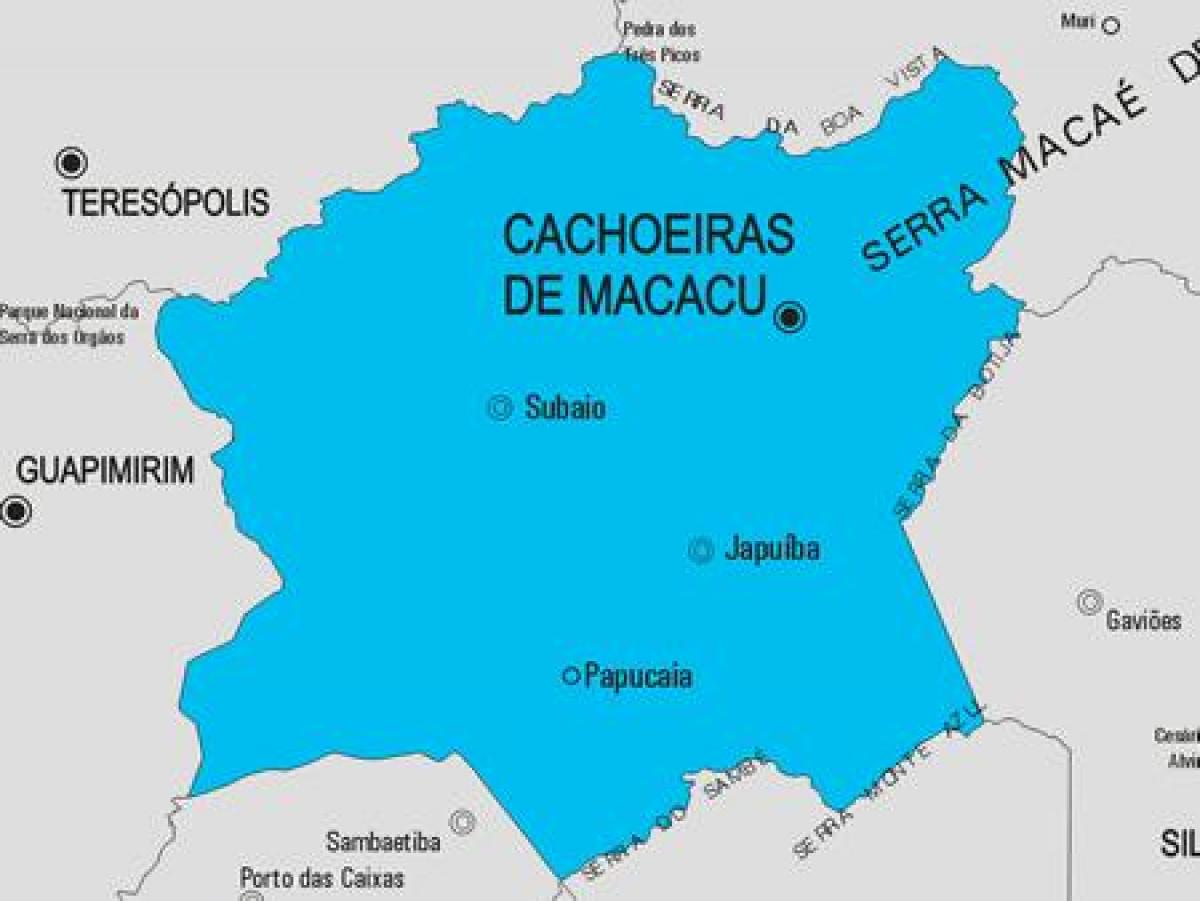 Mapa de Cachoeiras de Macacu municipio