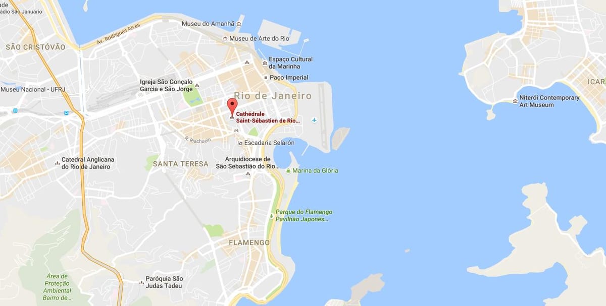 Mapa de la Catedral Metropolitana de San Sebastián