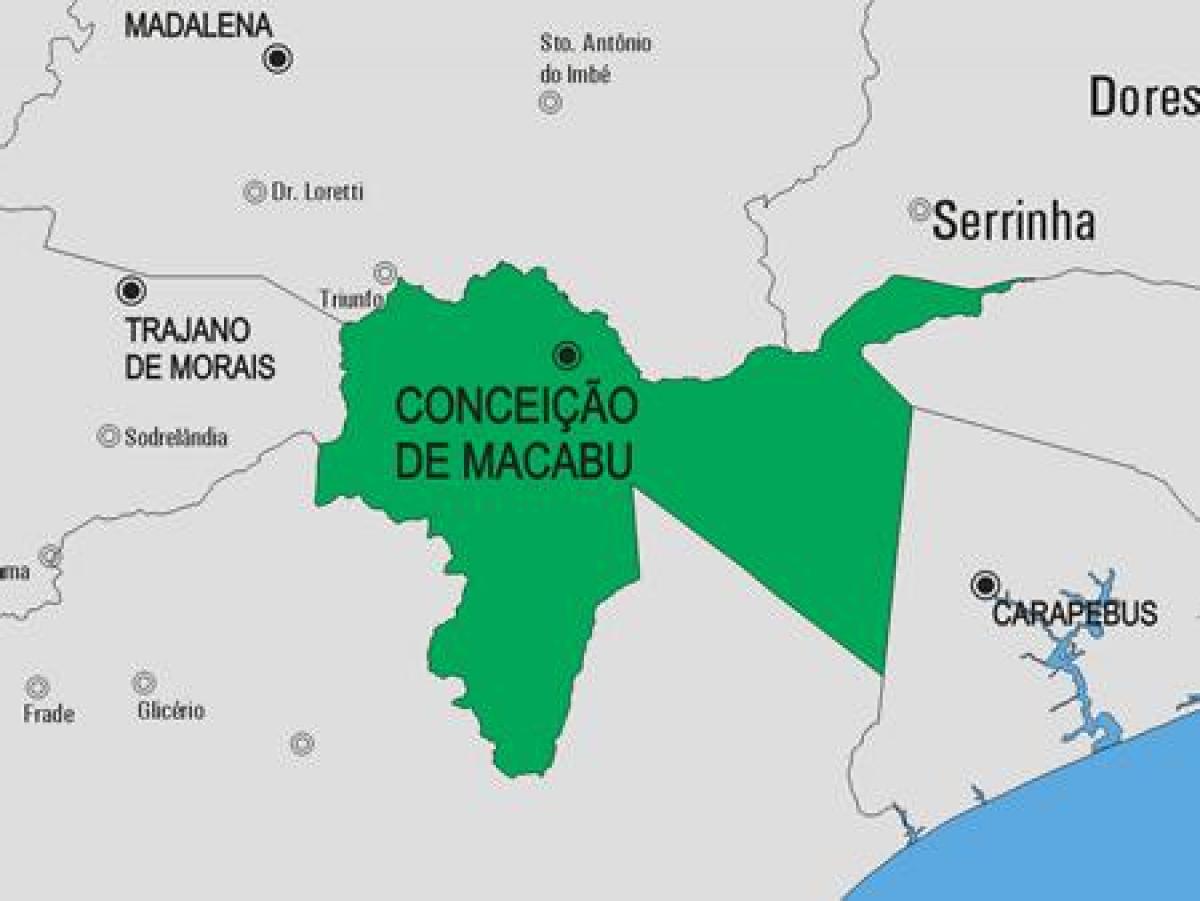 Mapa de Conceição de Macabu municipio
