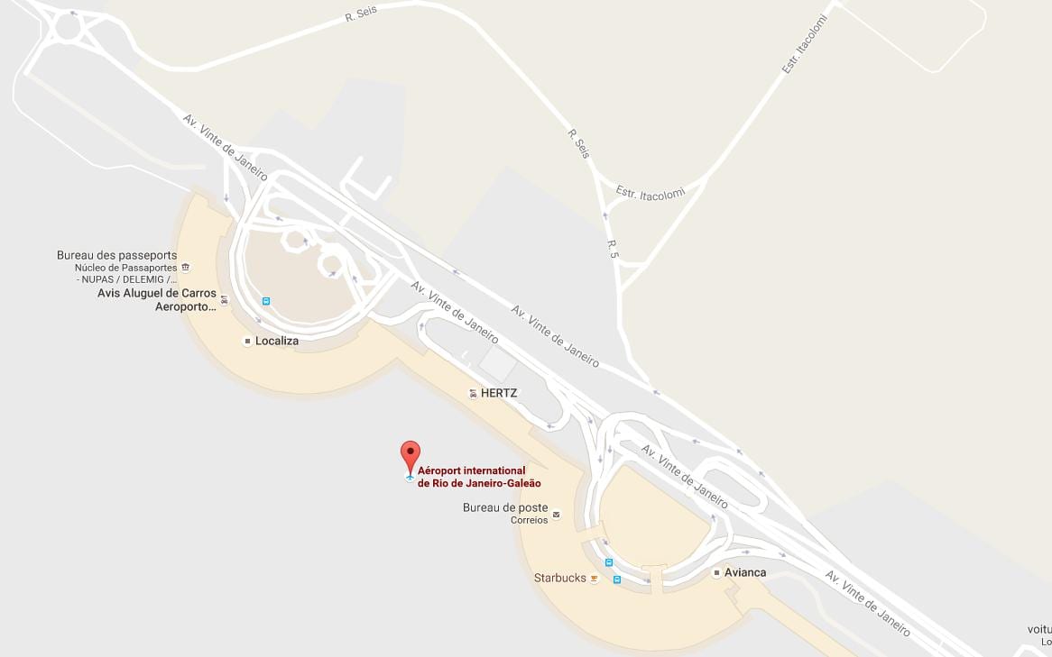 Mapa de aeropuerto de Galeão