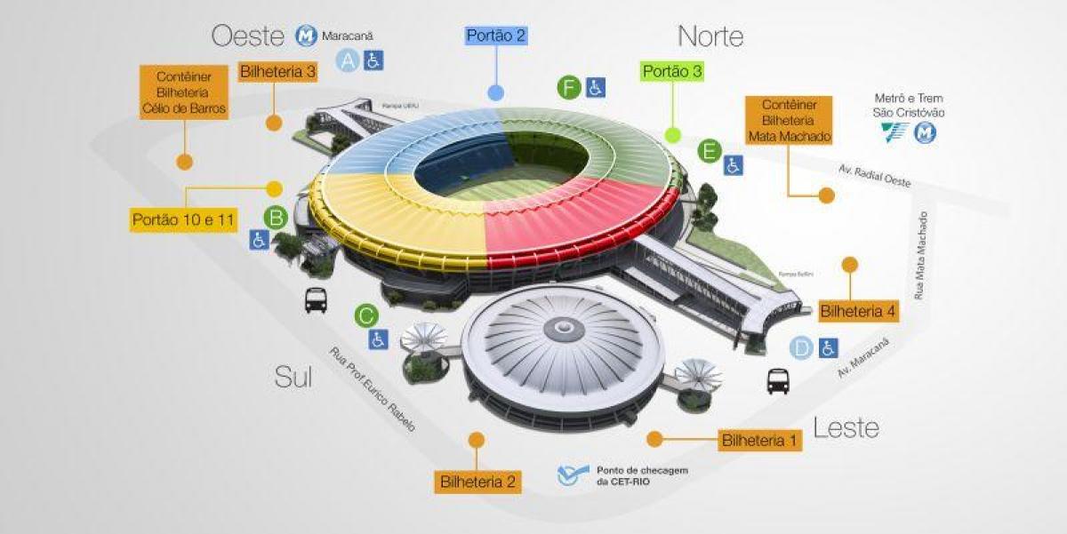 Mapa del estadio de Maracaná