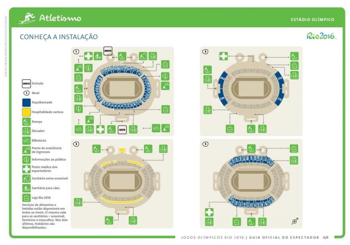 Mapa del estadio del olympique de río de janeiro