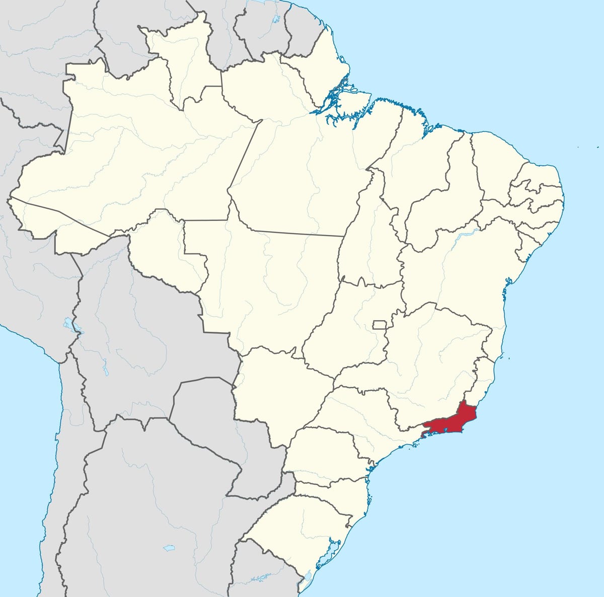 Mapa del Estado de Río de Janeiro