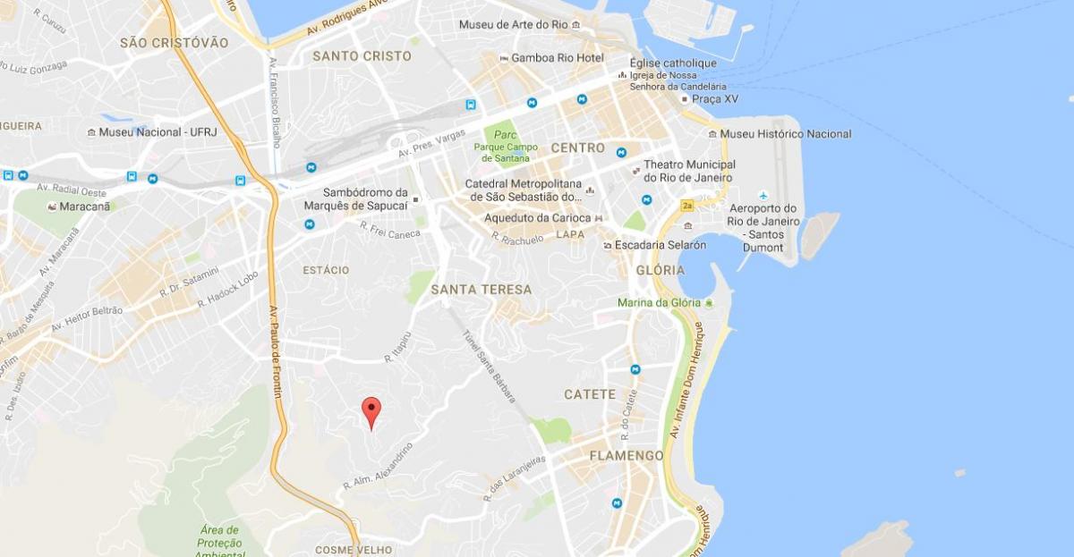 Mapa de la favela de Mangueira