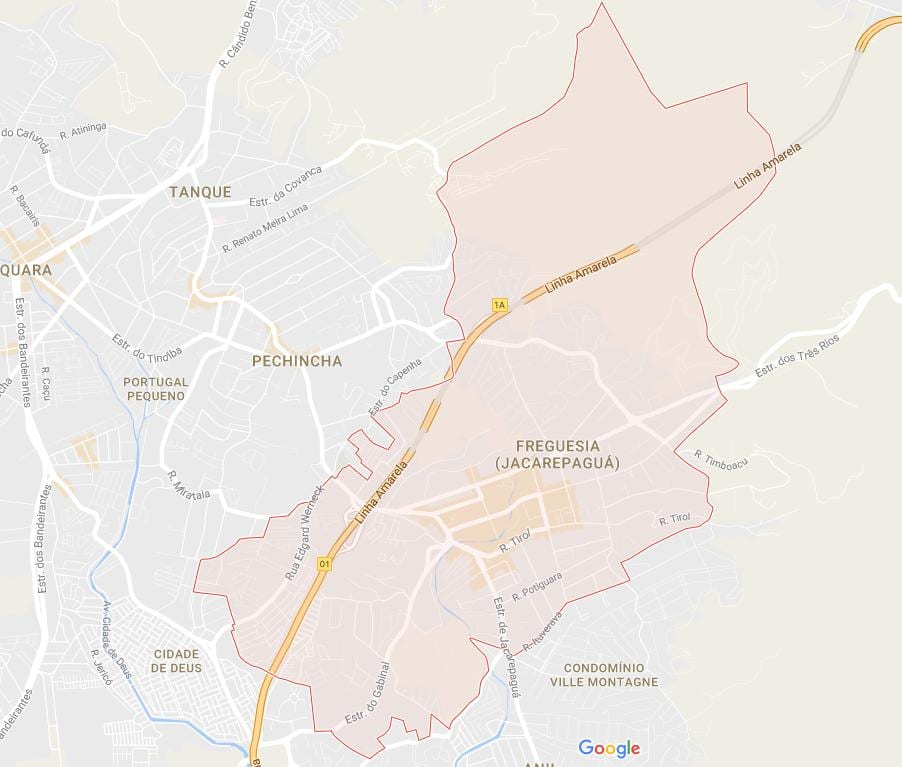 Mapa de Freguesia de Jacarepaguá