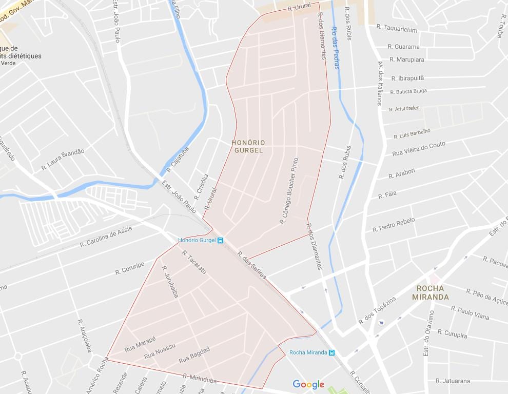 Mapa de Honório Gurgel