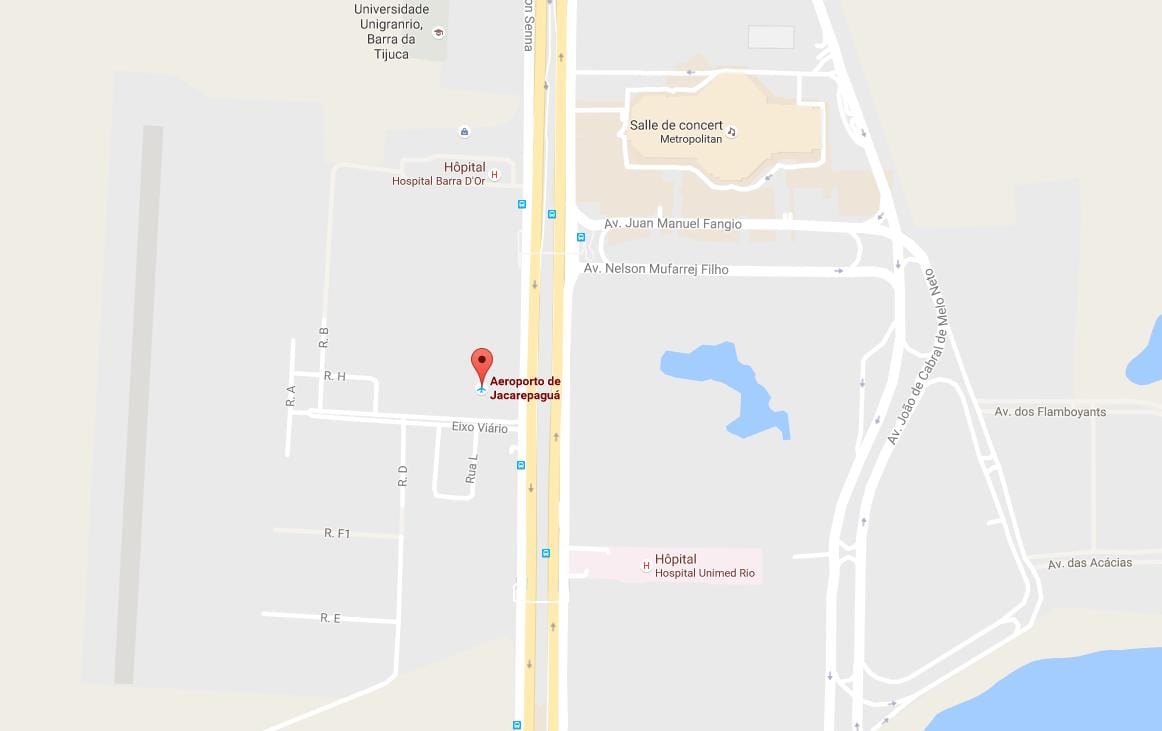 Mapa de Jacarepaguá-Roberto Marinho aeropuerto
