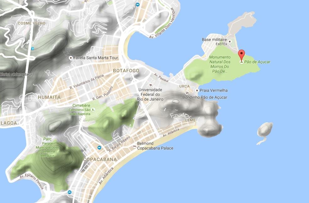 Mapa de la Montaña de Sugarloaf