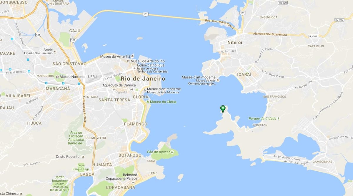 Mapa de la playa de Adão