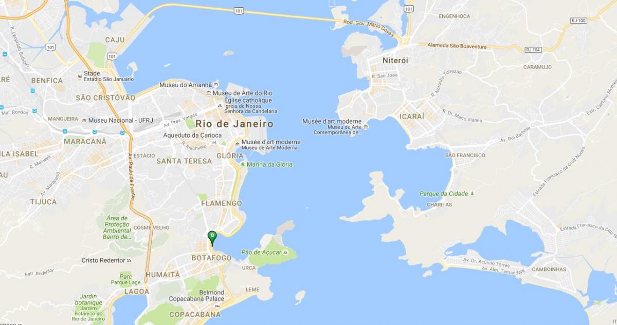 Mapa de la playa de Botafogo