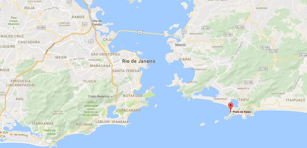Mapa de la playa de Itaipú