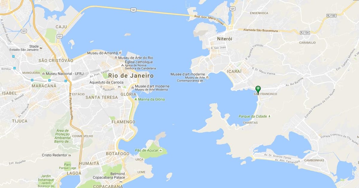 Mapa de la playa de São Francisco
