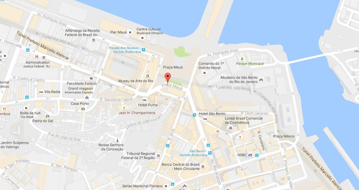 Mapa de la Praça Mauá