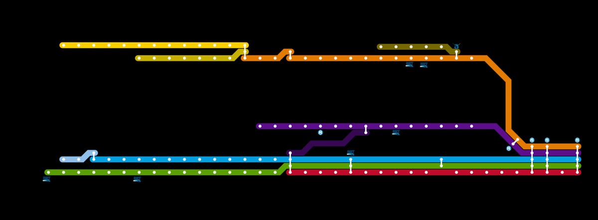 Mapa de la SuperVia Rio - Líneas