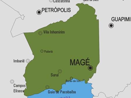 Mapa de Magé municipio